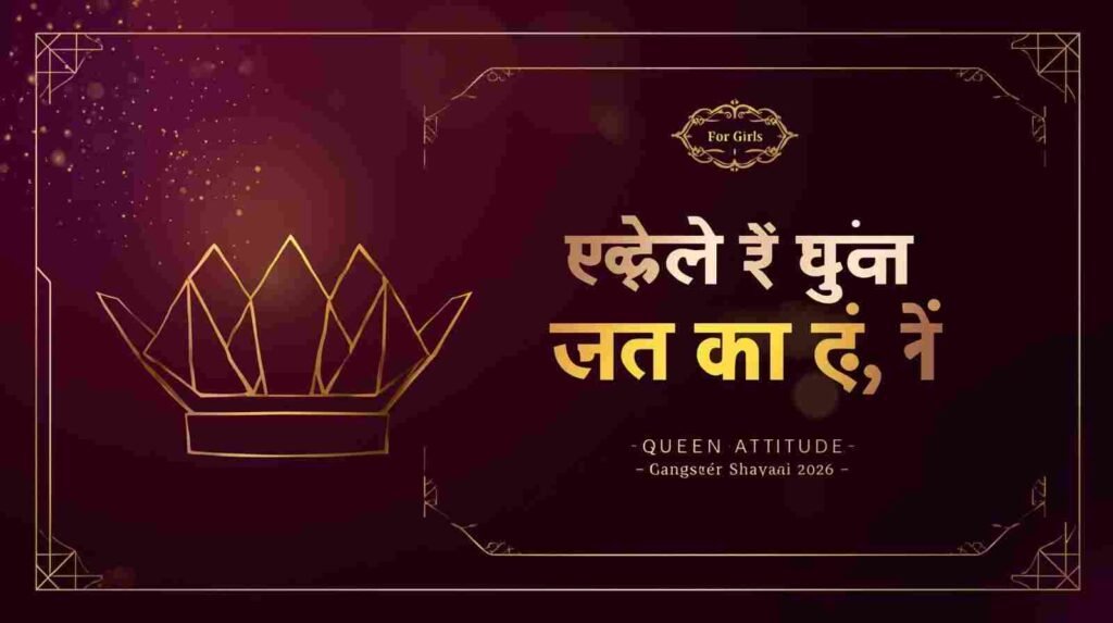 Gangster Shayari for Girls Hindi 2026 — Queen Attitude Collection