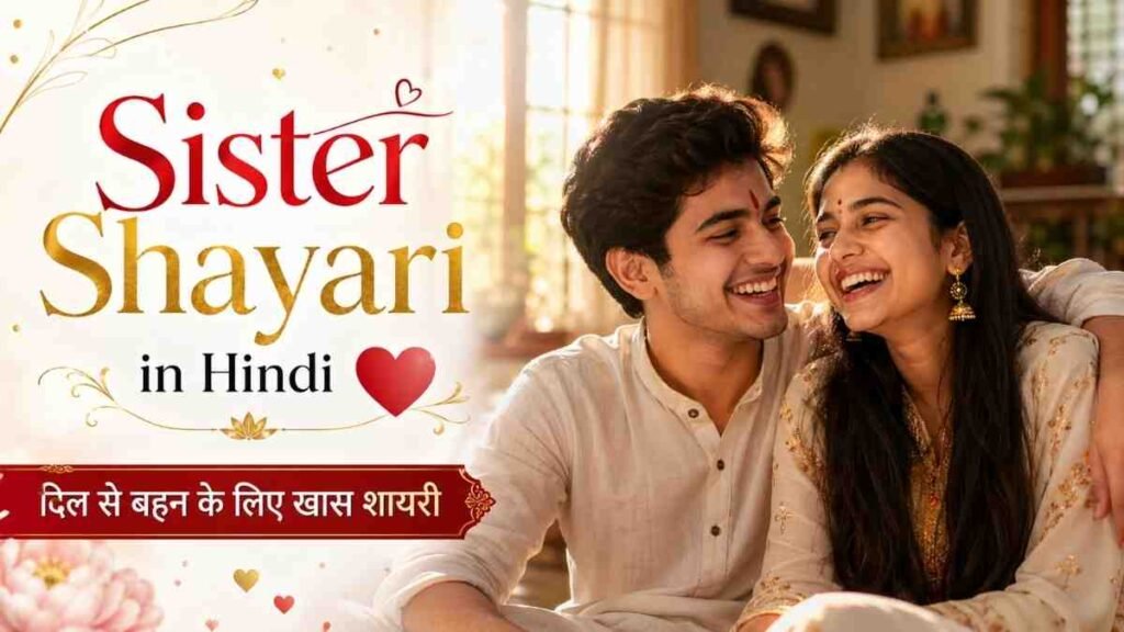 Sister Shayari in Hindi – बहन के लिए दिल छू लेने वाली शायरी