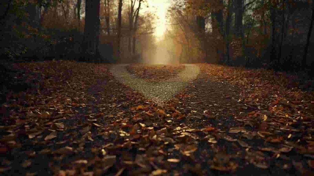 सच्चे प्यार में टूटा दिल – पतझड़ के जंगल में दो अलग होती राहें, एक रोशनी की तरफ, एक अंधेरे में