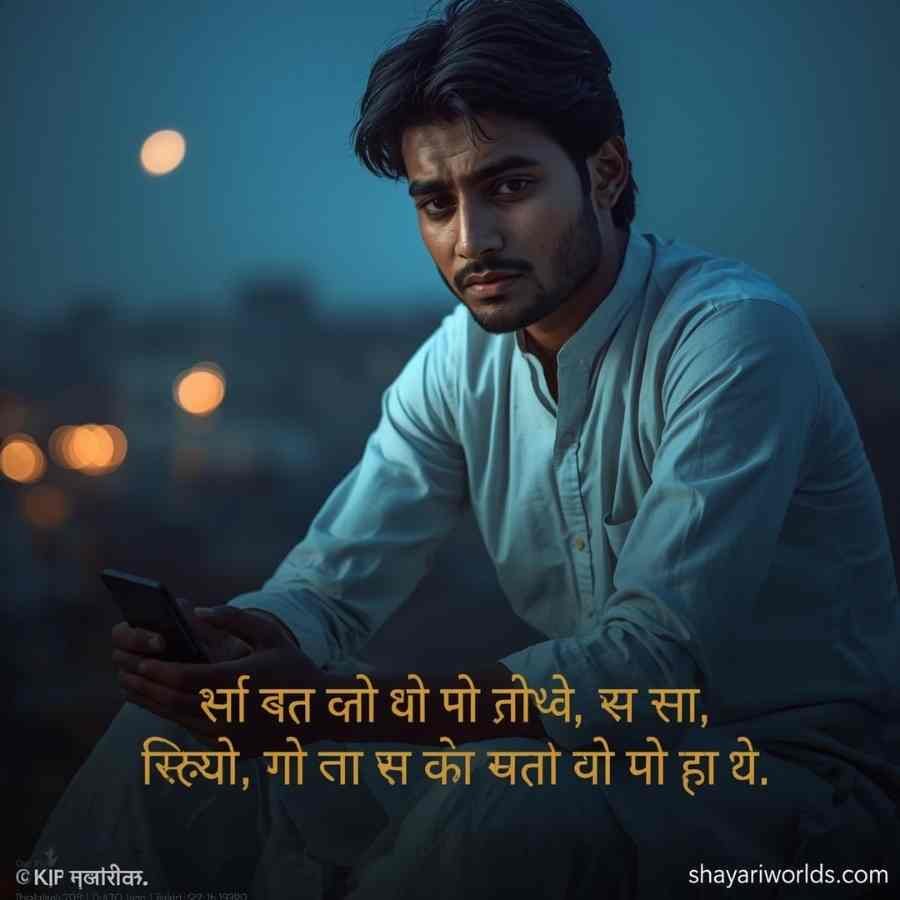 भरी बेवफा शायरी – रात को अकेले लड़के का दर्द