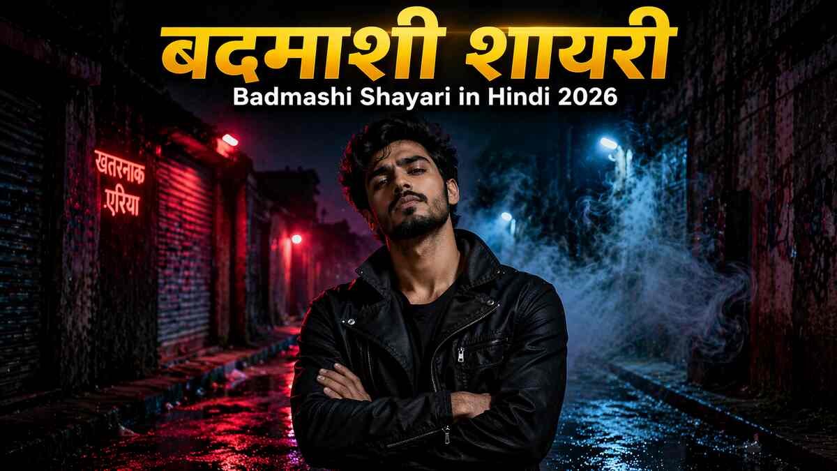 Badmashi Shayari in Hindi 2026 - खतरनाक बदमाशी शायरी का collection जो WhatsApp और Instagram status के लिए perfect है