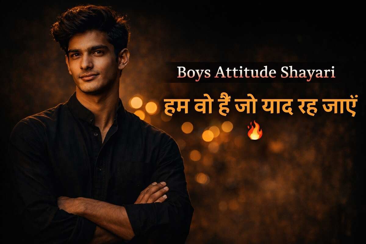 Boys Attitude Shayari in Hindi 2025 – Best WhatsApp Status and Instagram Bio Shayari for Boys