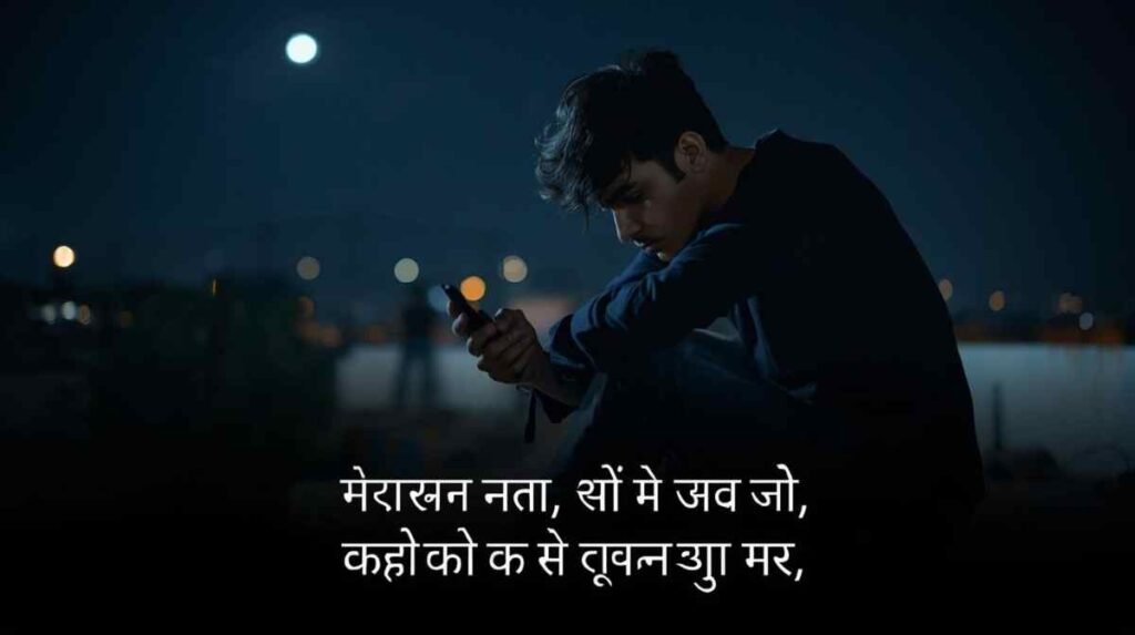 mood off shayari in hindi – udaas ladka raat ko akela baitha hua dard bhari shayari 2026
