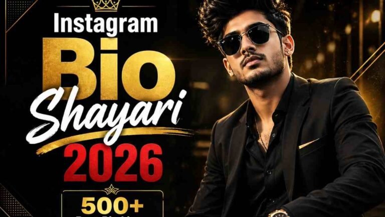 Instagram Bio Shayari 2026 Hindi – 500+ Best Attitude Bio Lines Poster