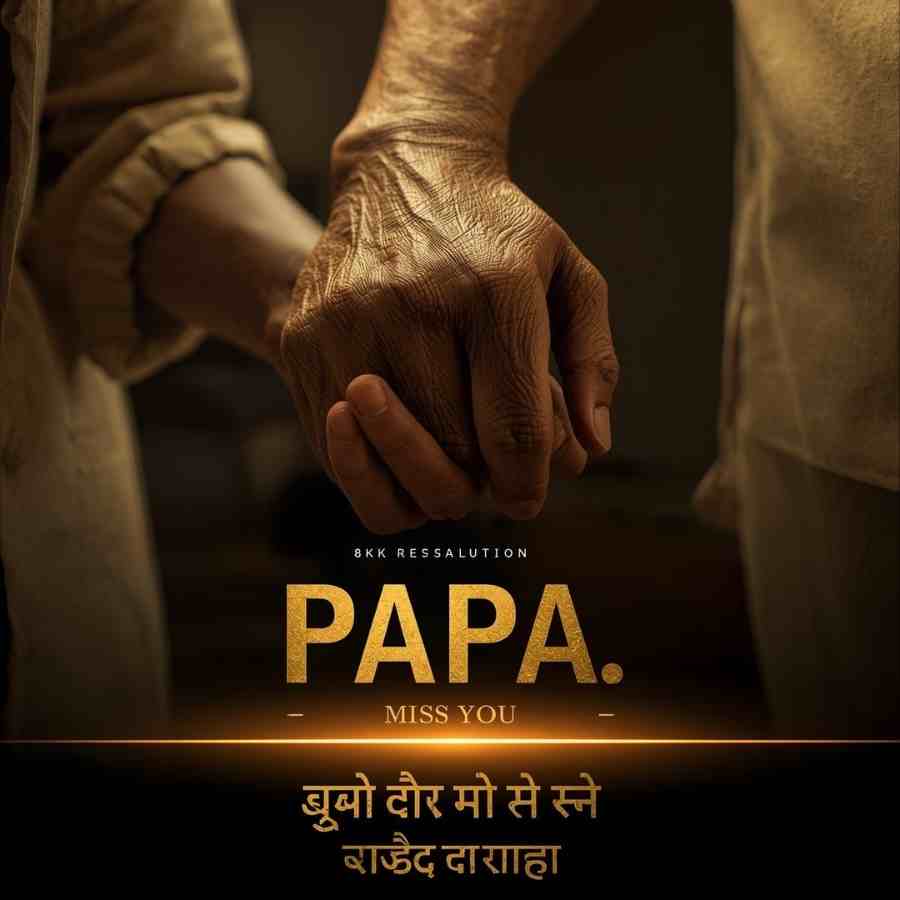 papa-miss-you-shayari-in-hindi papa miss you shayari hindi — father child hands emotional close-up warm light — पापा की याद में शायरी 2026